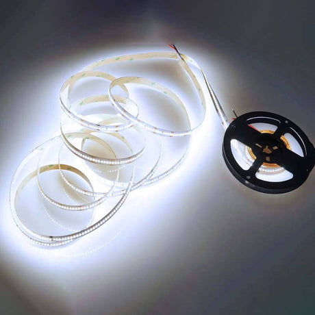 5m LED light strip 24V on request with bright light, ideal for custom lighting solutions.