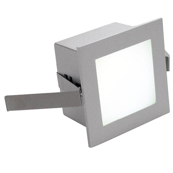 Frame Basic LED Einbauleuchte eckig silbergrau Warmweiße LED, quadratische LED-Einbauleuchte