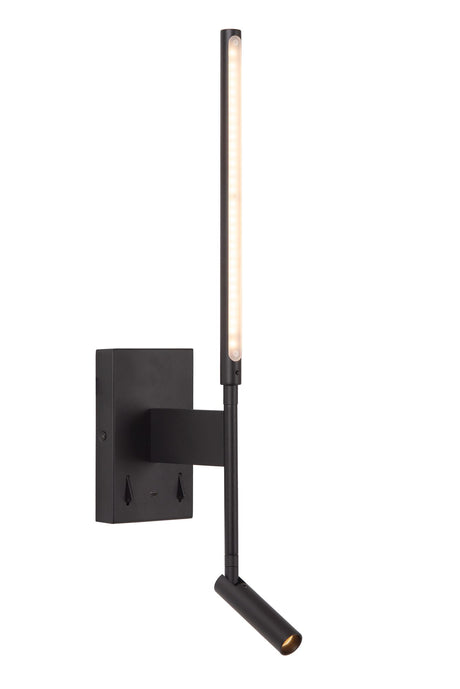 LED-Wandleuchte Finan mit USB-Ladeanschluss schwenkbar Schwarz (2)