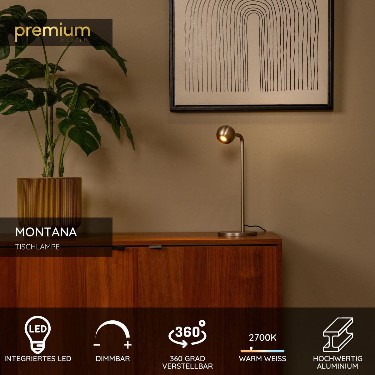 Tischleuchte Montana LED dimmbar schwenkbar Warmweiß (6)