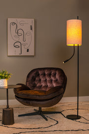 Magic floor lamp with reading arm and linen shade 165cm (1)