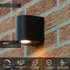 Projetor de parede exterior Zaro IP44 semicircular (4)