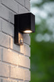 Rectangular Zaro outdoor wall light with motion sensor IP65 Black (1)