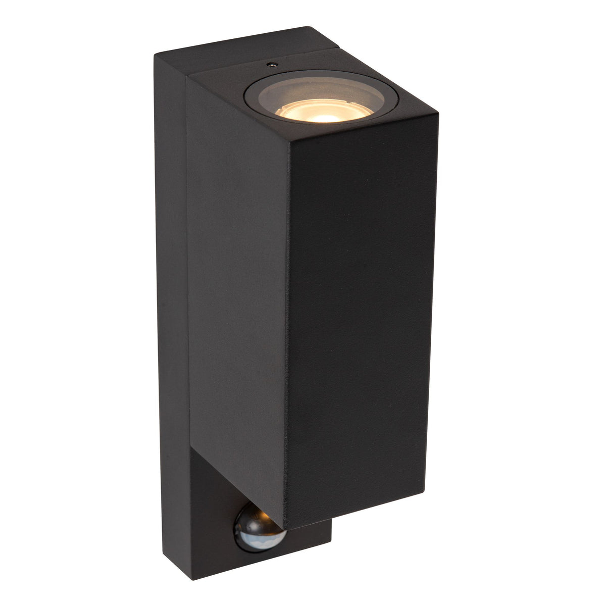 Zaro 2-light outdoor wall spotlight with motion sensor IP65 Black (3)