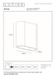 LED-Candeeiro de parede de exterior Atila 2 luzes regulável IP65 17cm de altura (6)