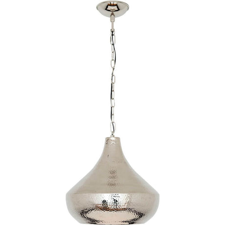 Lampada a sospensione Arancia alluminio nichelato argento - elegante lampada in metallo sospesa dal design moderno.