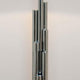 Stehleuchte Trimestre Metall verchromt Silber aus mehreren verchromten Rohren in modernem Design.