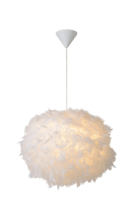 Pendelleuchte Goosy Soft Federschirm Weiß 50cm (2)