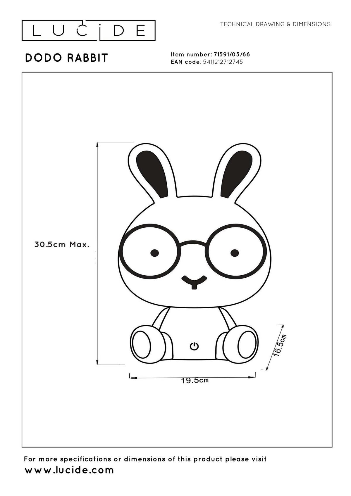 LED-Nachtlampe Dodo Rabbit dimmbar (5)