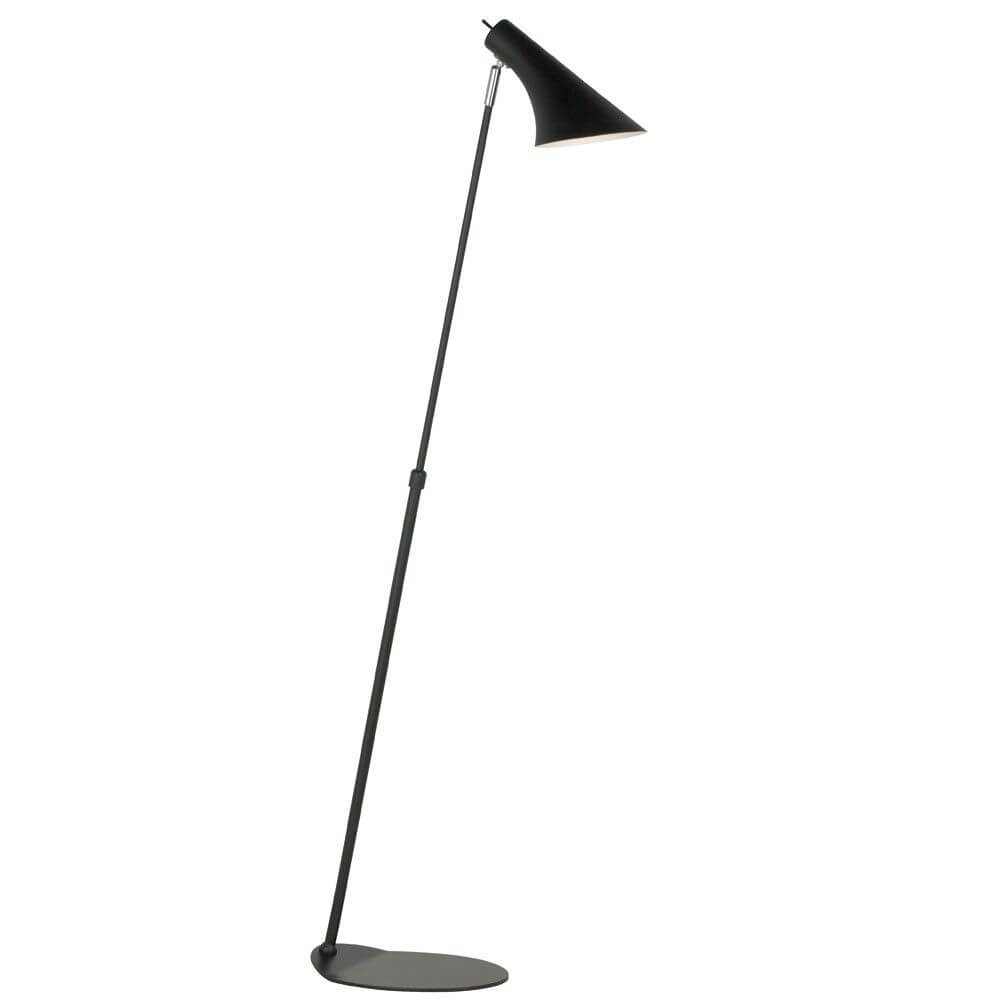 Vanila Stehleuchte Schwarz in elegantem, modernem Design aus robustem Metall für stilvolle Innenräume.