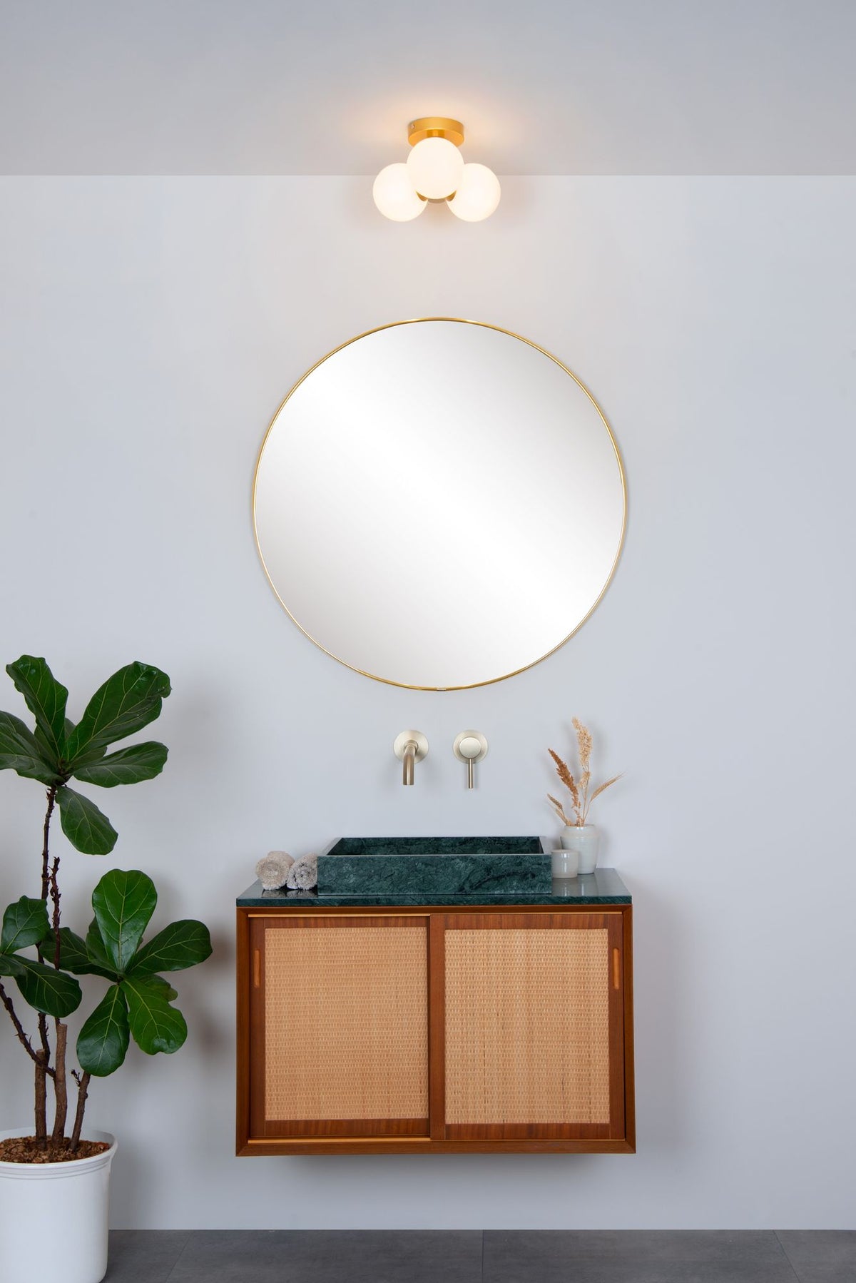 Deckenleuchte Trudy 3-flammig Glas IP44 (3)