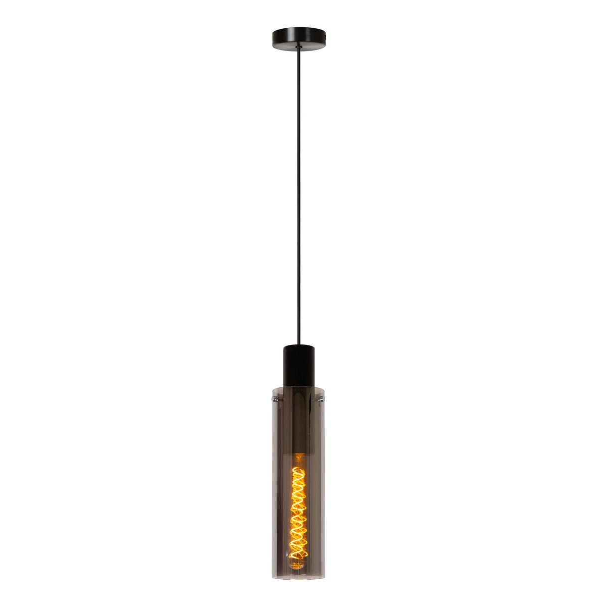 Hanglamp Orlando glas rookgrijs in hoogte verstelbaar dimbaar 172cm (2)