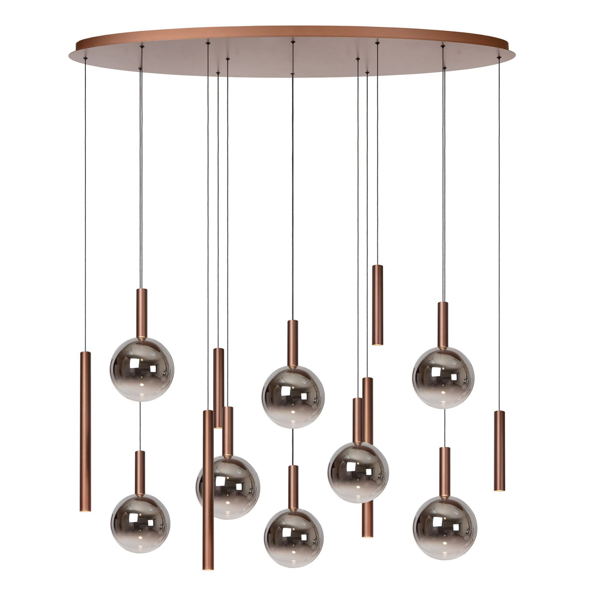 LED-Pendelleuchte Jasmine 14-flammig dimmbar CCT Kupfer (2)