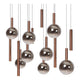 LED-Pendelleuchte Jasmine 14-flammig dimmbar CCT Kupfer (3)
