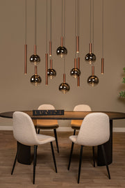 LED-Jasmine pendant light 14-light dimmable CCT copper (1)