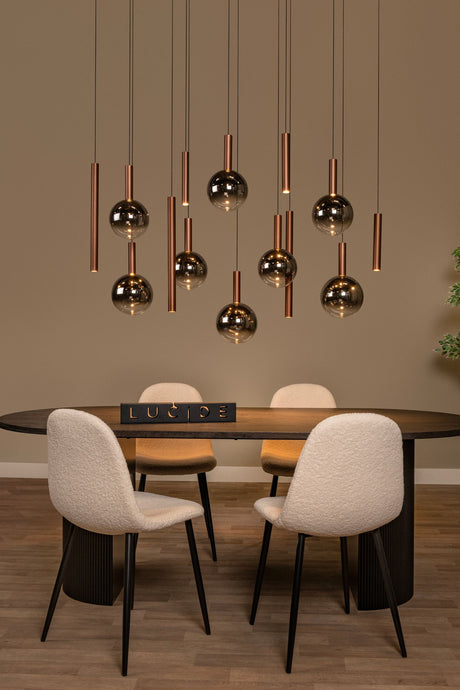 LED-Pendelleuchte Jasmine 14-flammig dimmbar CCT Kupfer (1)