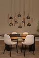 LED-Pendelleuchte Jasmine 14-flammig dimmbar CCT Kupfer (1)