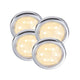 Lismore LED-spotlight krom, svart - 4-sett påbyggingsspot med integrerte LED-er for kjøkkenbelysning