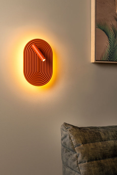 LED-Wandleuchte Carmino schwenkbar Holz Terrakotta (1)