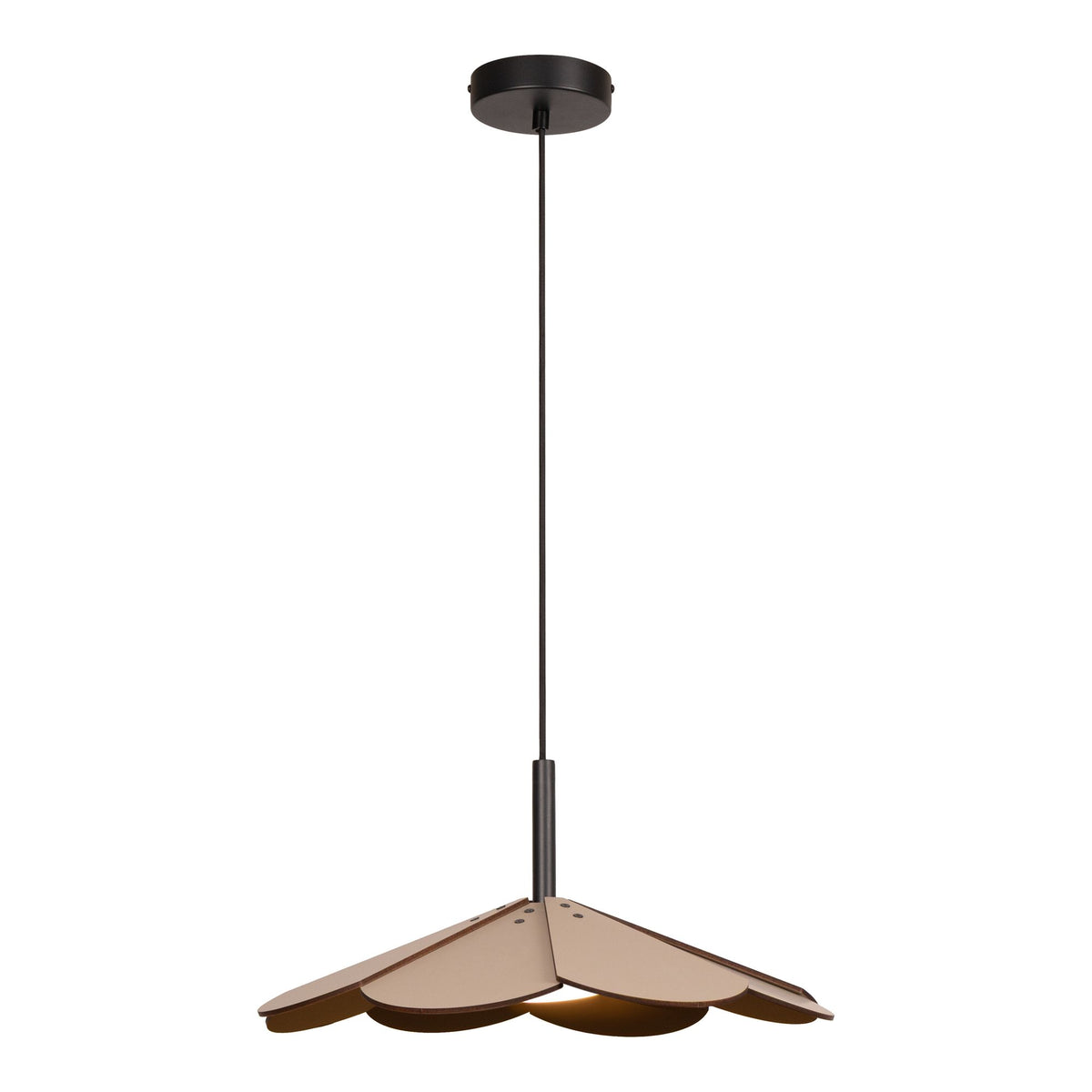 LED-Pendelleuchte Blomster dimmbar mit Holzschirm (2)