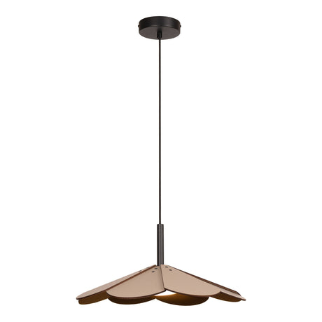 LED-Pendelleuchte Blomster dimmbar mit Holzschirm (2)