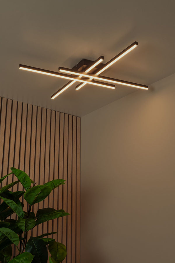 LED-Lámpara de techo Novak regulable CCT Negro 80cm (1)