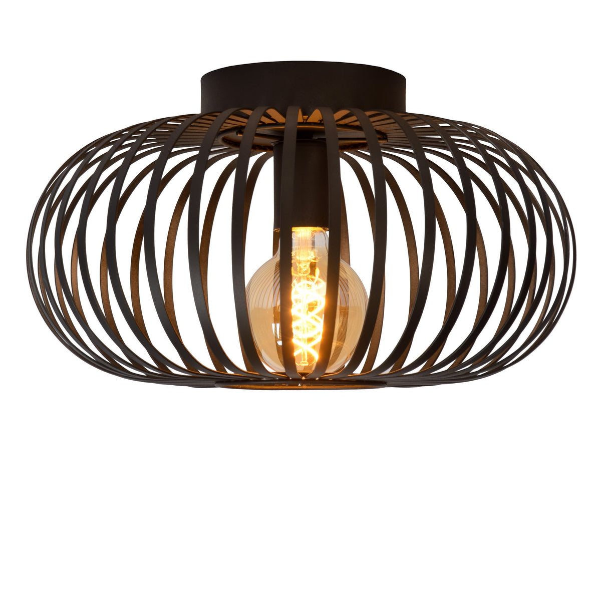 Loftlampe Manuela 1 lyskilde, rund i burdesign Ø 39,5 cm (4)