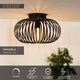 Loftlampe Manuela 1 lyskilde, rund i burdesign Ø 39,5 cm (6)