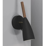 Lámpara de pared pura negra 