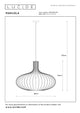 Pendelleuchte Manuela 1-flammig dimmbar Schwarz 50cm (4)