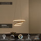 LED-Espiral pendant light dimmable CCT height-adjustable aluminium (6)