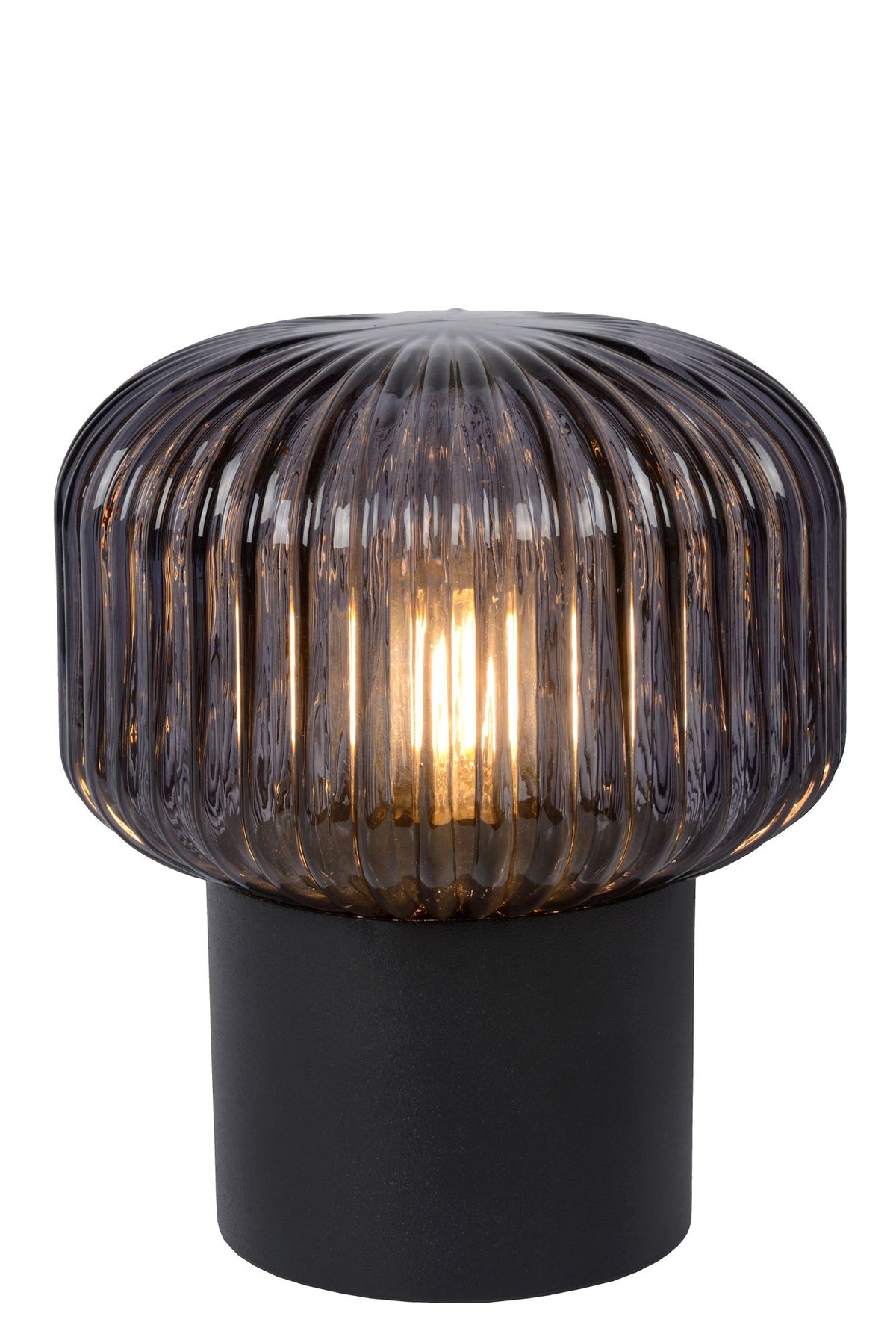 Bordlampe Jany rillet glasskjerm 1-lys (2)