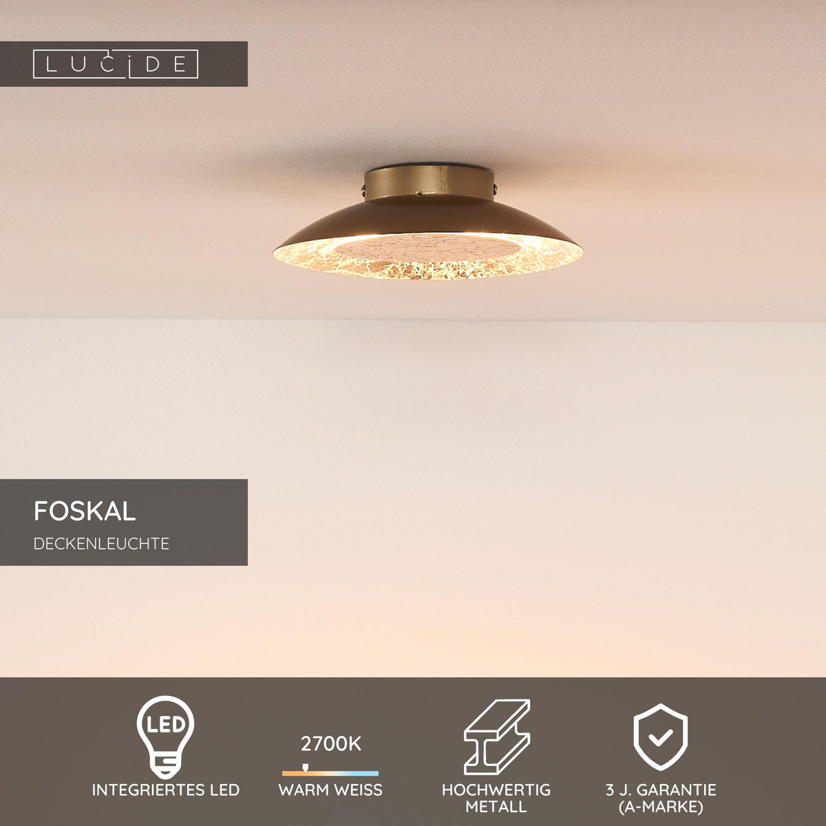 LED-Taklampa Foskal rund Ø 21,5 cm (4)