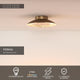 LED-Taklampa Foskal rund Ø 21,5 cm (4)