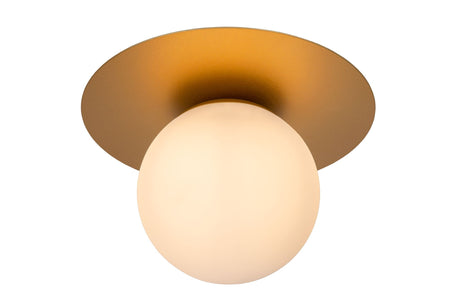 Plafonnier Tricia avec abat-jour en verre rond Ø 25 cm (1)