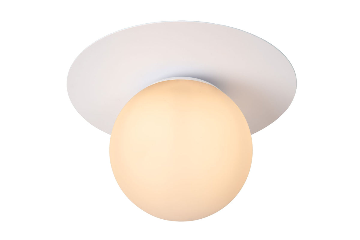 Plafonnier Tricia avec abat-jour en verre rond Ø 25 cm (3)