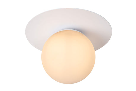 Plafonnier Tricia avec abat-jour en verre rond Ø 25 cm (3)