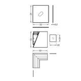 90° Ecke für Aufbau-Wandprofil schräg Weiß