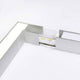 90° Ecke für Aufbauprofil tief Alu-eloxiert mit LED-Beleuchtung und Schenkellängen von 5,0 cm.