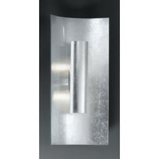 Aura applique e plafoniera argento a 2 luci argento argento 45 cm, lampada moderna in argento con design elegante.
