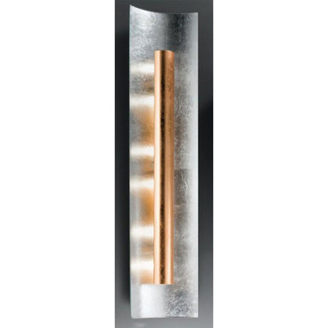 Plafoniera e applique Aura argento a 4 luci argento rame 100cm su sfondo argentato