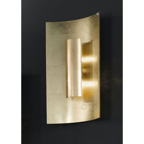Aura Gold vägg- & taklampa med 2 ljuskällor, guld, 45 cm, med elegant, böljande design i guldfärg.