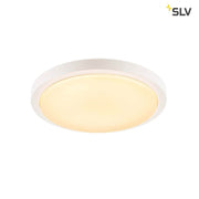 Plafonnier Ainos LED rond blanc 3000K avec capteur, éclairage extérieur idéal avec détecteur de mouvement.