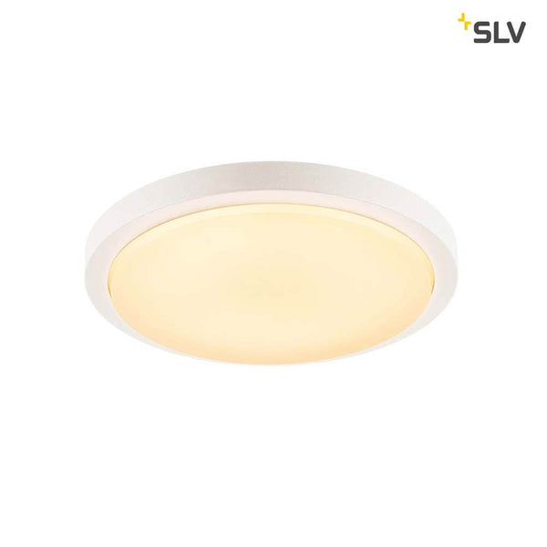 Ainos Deckenleuchte LED 3000K Rund Weiß mit Sensor, SLV AINOS IP44 Deckenlampe aus Aluminium