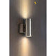 ASTINA STEEL GU 10 Wandleuchte rund Edelstahl