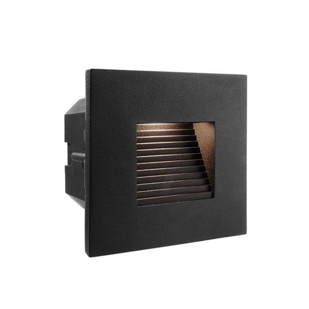 Cubierta negra cuadrada para Steps Luz LED empotrada para exteriores