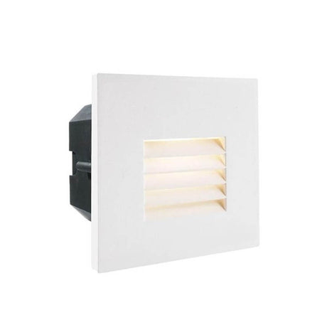 Abdeckung Gitter Weiß für LED-Einbauleuchte Steps Outdoor in rechteckigem Design mit Lamellen.
