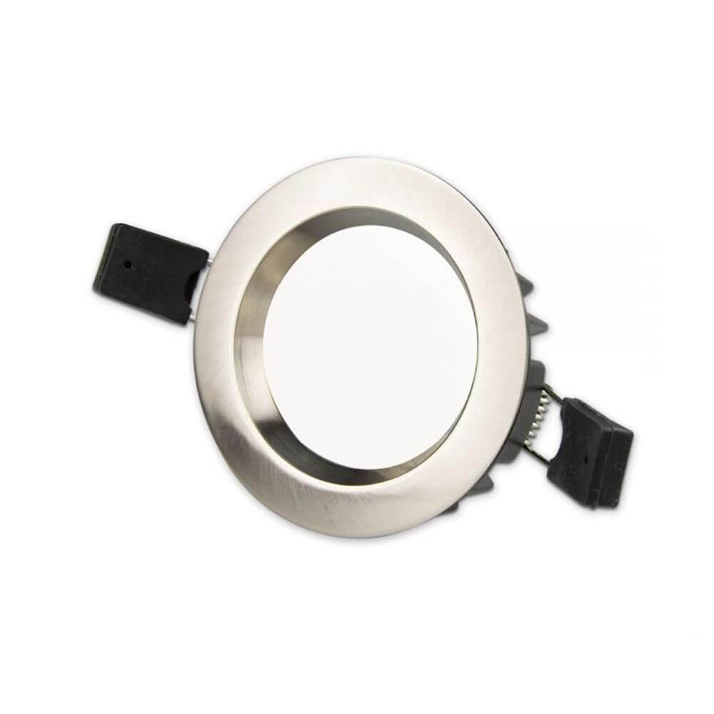 Abdeckung Sys-90 rund Chrom-Matt für Einbaustrahler - Metallring für LED-Einbauleuchte SYS90