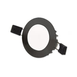 Tapa Sys-90 redonda negra para focos empotrables