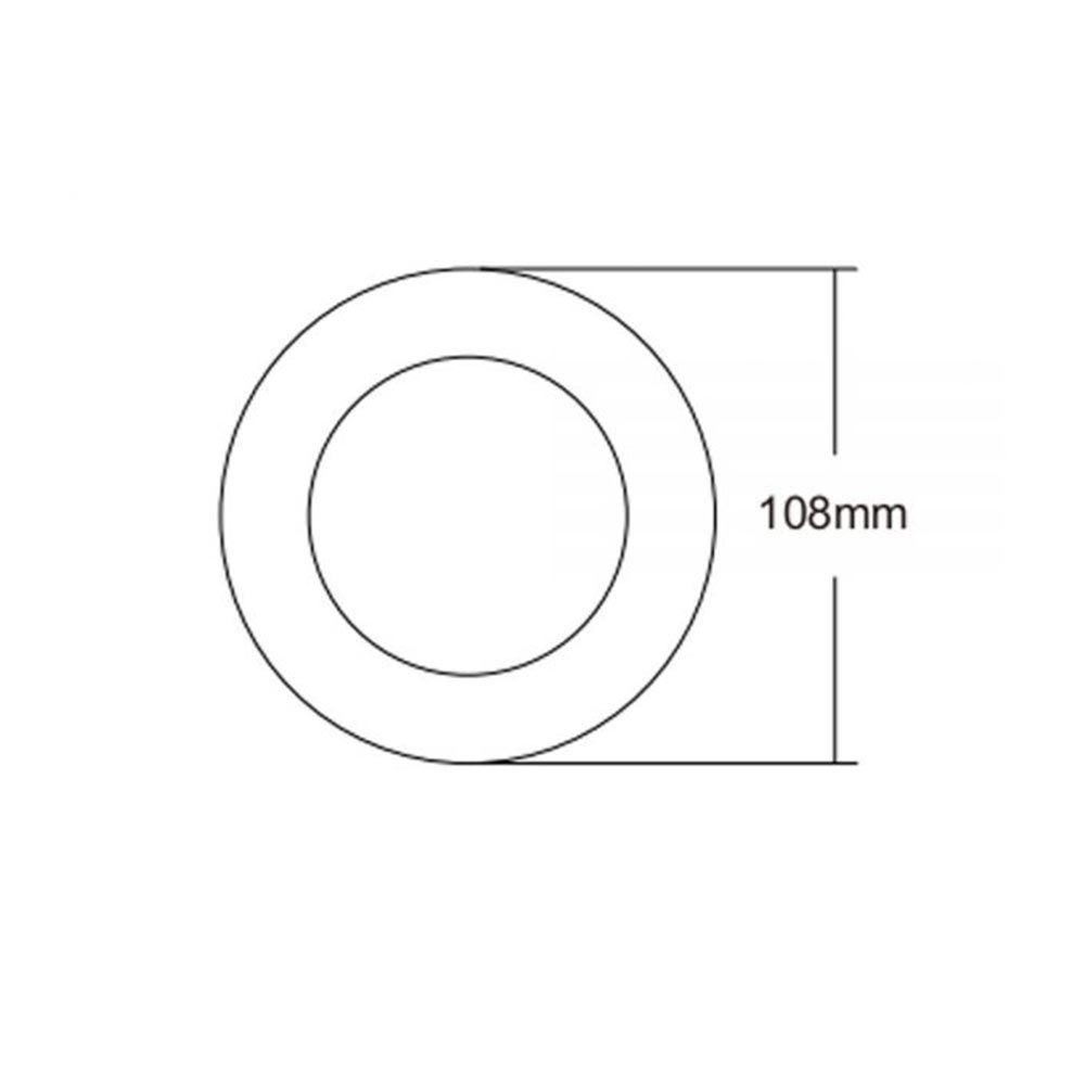 Tapa Sys-90 redonda negra para focos empotrables